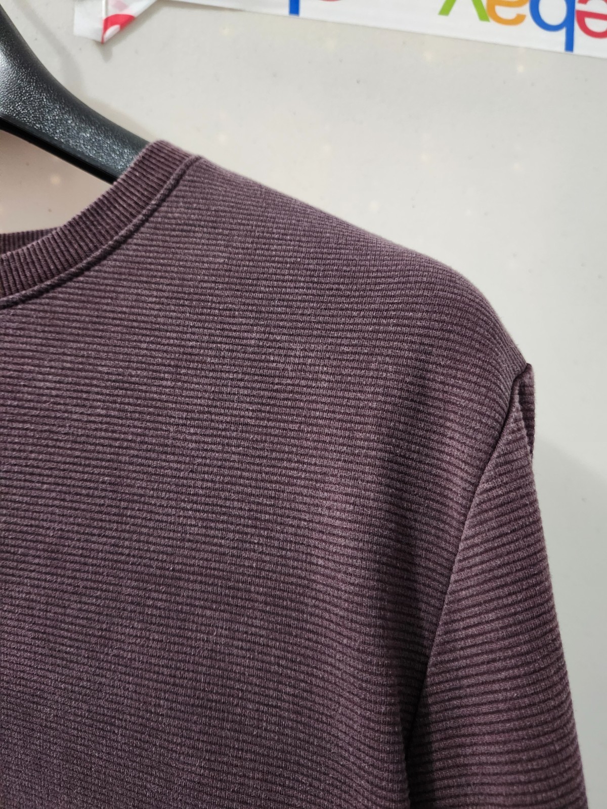 Robert Barakett Shirt Sweater Mens M Ilford Crew Long Sleeve Rib Texture Stretch gallery