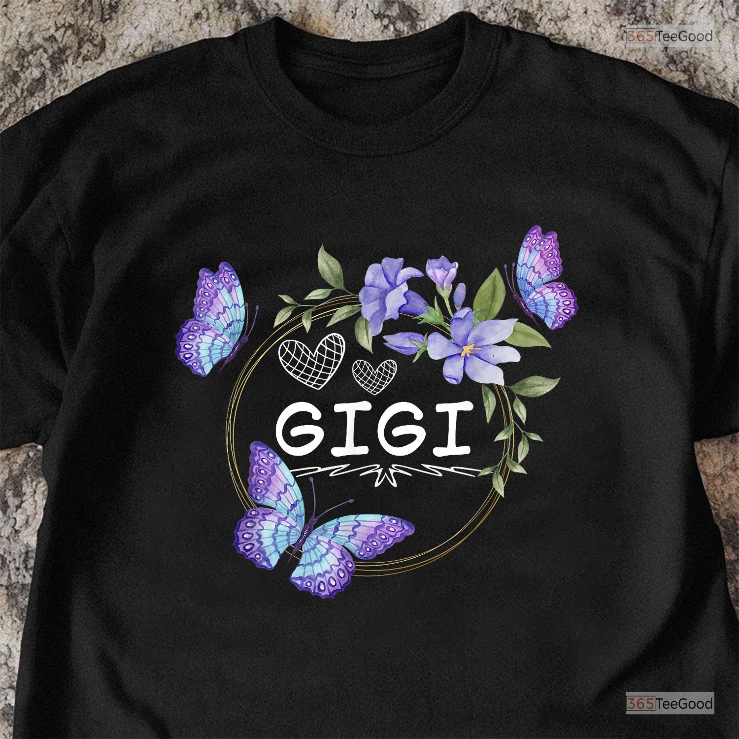 Gigi Butterfly Mothers Day Shirt, Floral Gigi Grandma Women's Gift T-Shirt gallery