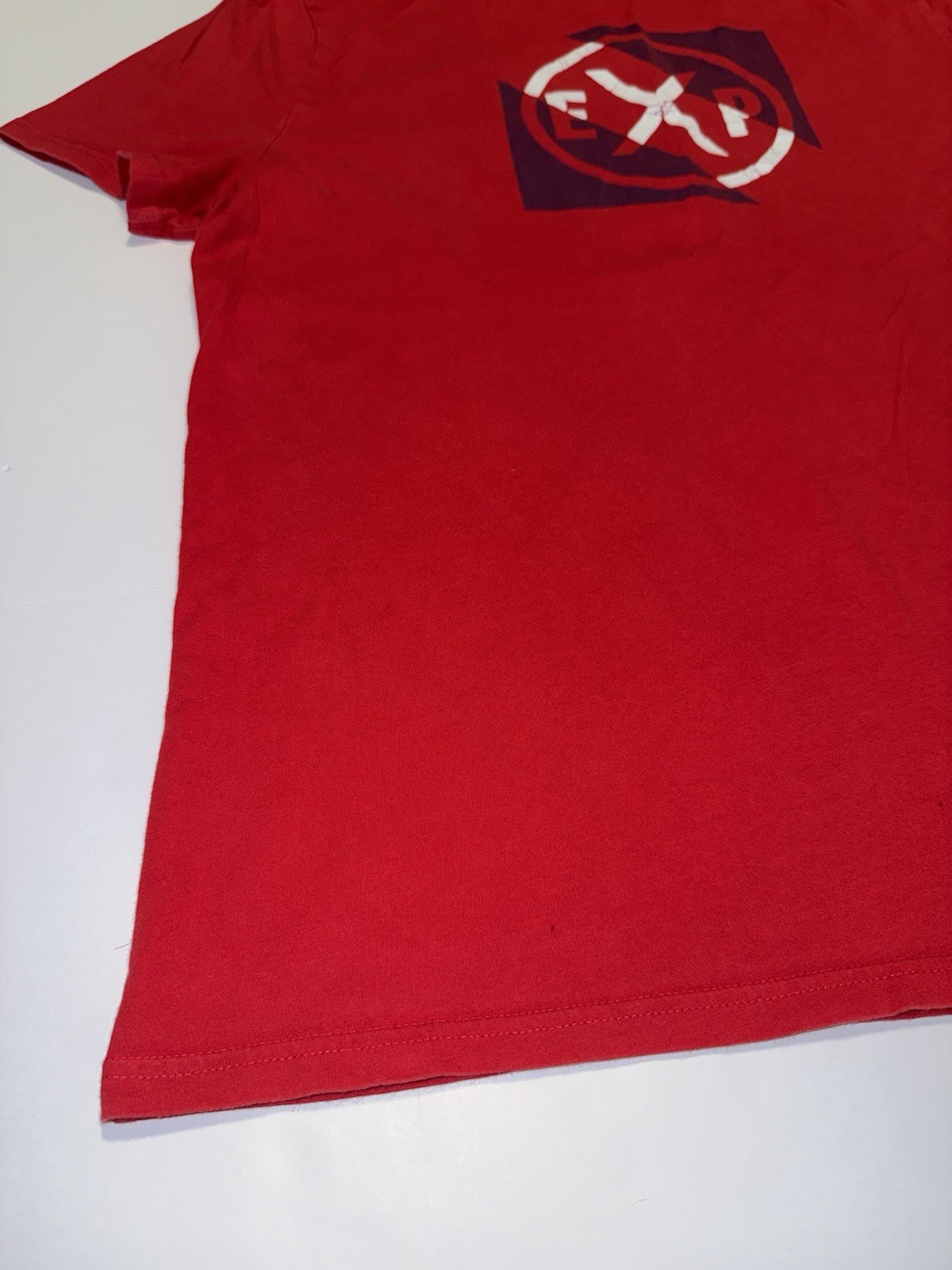 Express Men's Graphic Logo T-Shirt Red Cotton Short Sleeve Size Large gallery