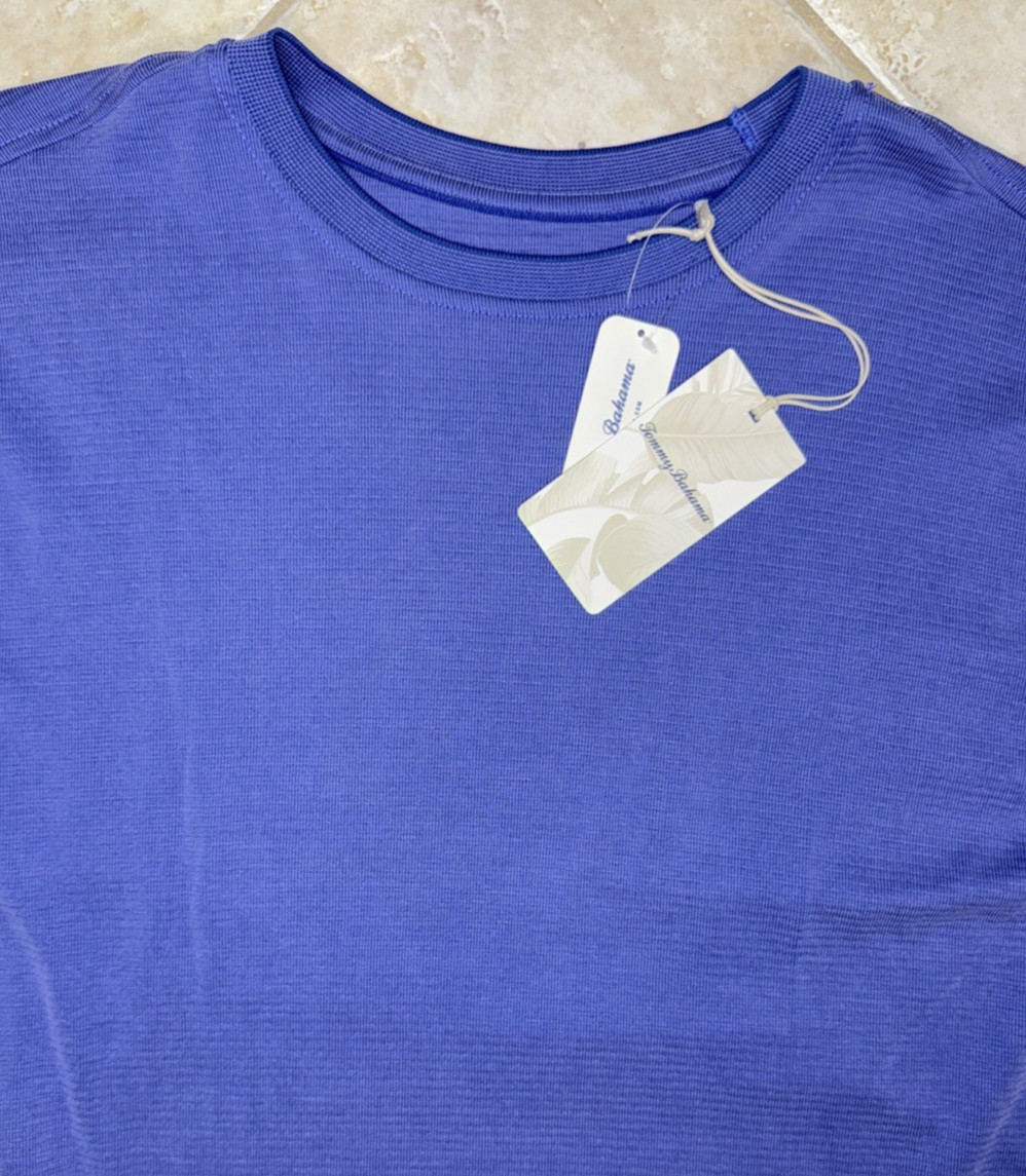 Tommy Bahama Coastal Crest Tee Crew Neck L/S Mens 2XLB UPF 30 Ultramarine NWT gallery