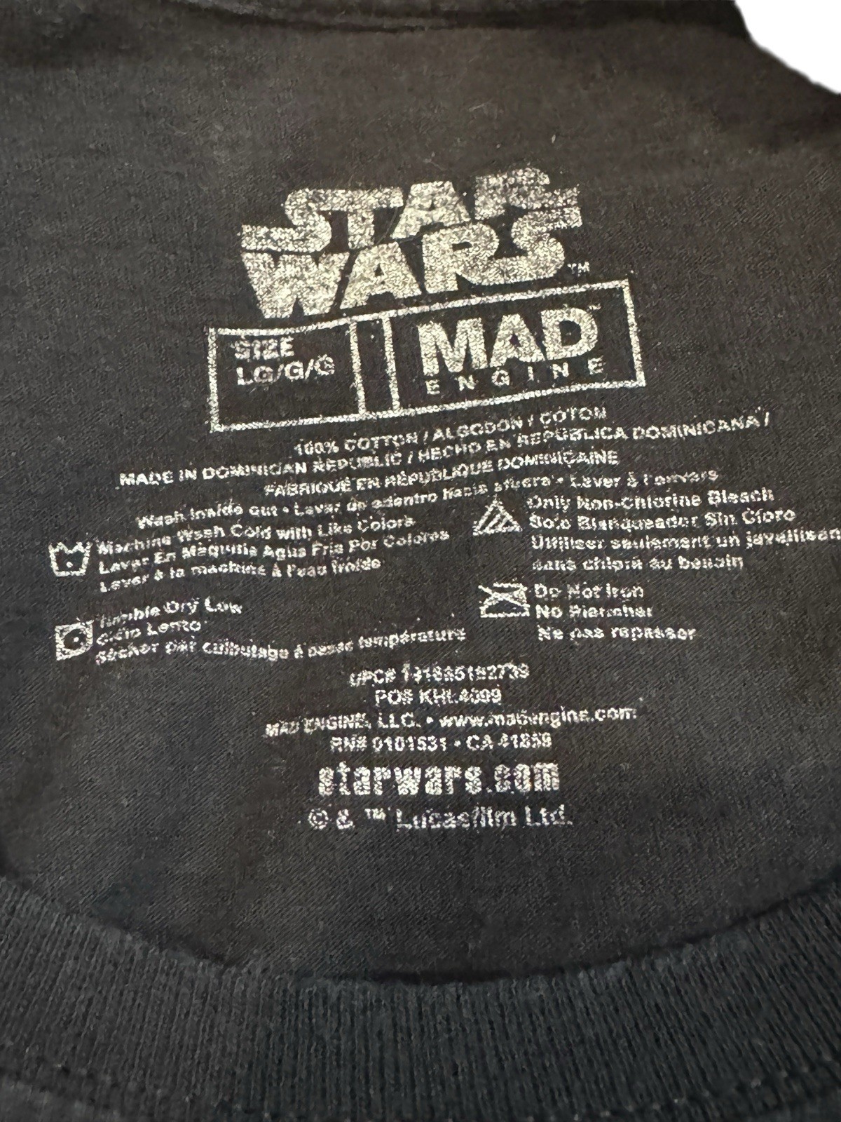 Star Wars Darth Vader Death Star Graphic Tee Shirt Mad Engine Men L Black gallery