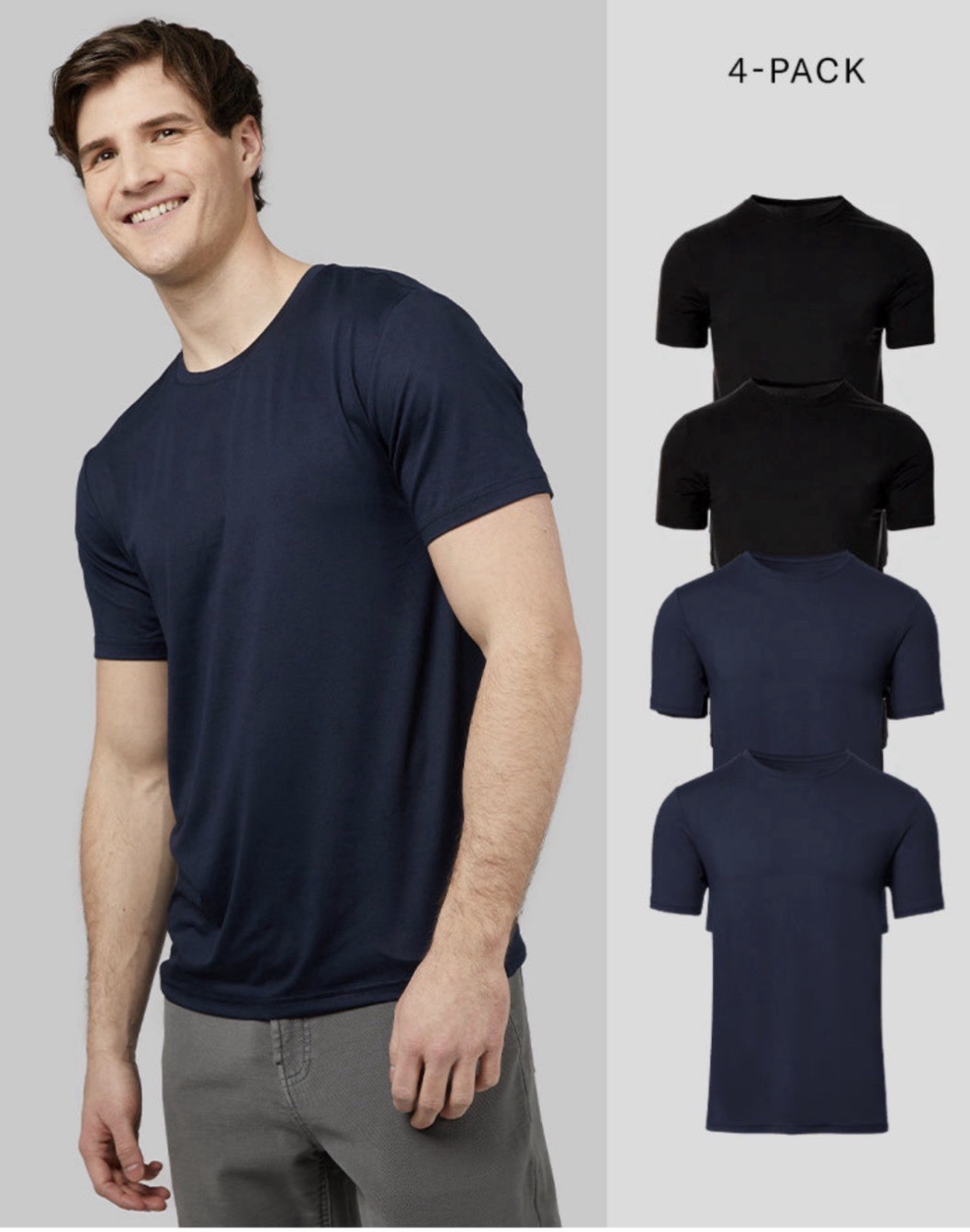 32 Degrees Heat MEN’S 4-PACK COOL CLASSIC CREW T-SHIRT