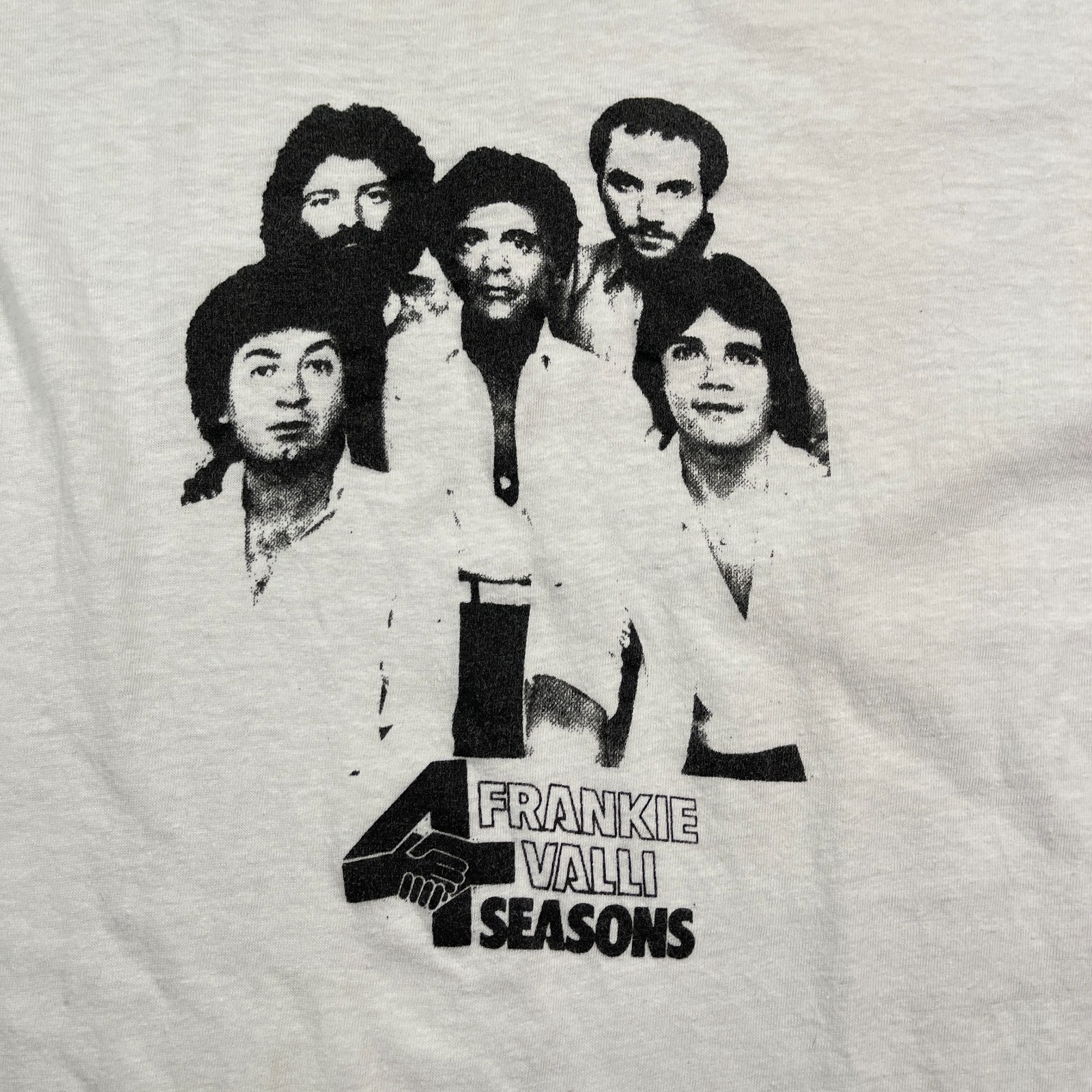 Vintage 70s Frankie Valli And The Four Seasons Band Shirt Medium 19x28 White gallery