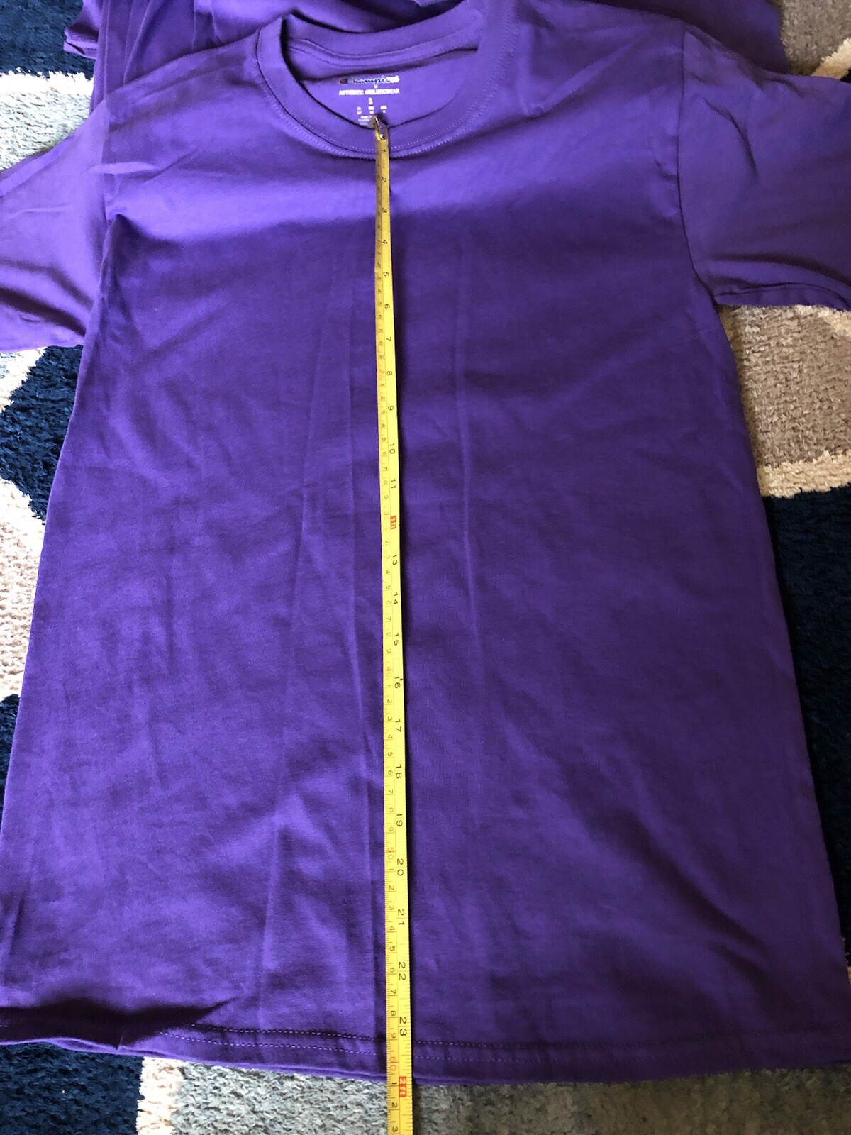 Bulk Lot Of 17 New Champion 100% Cotton T-Shirt T425 Purple Tagless SMALL gallery