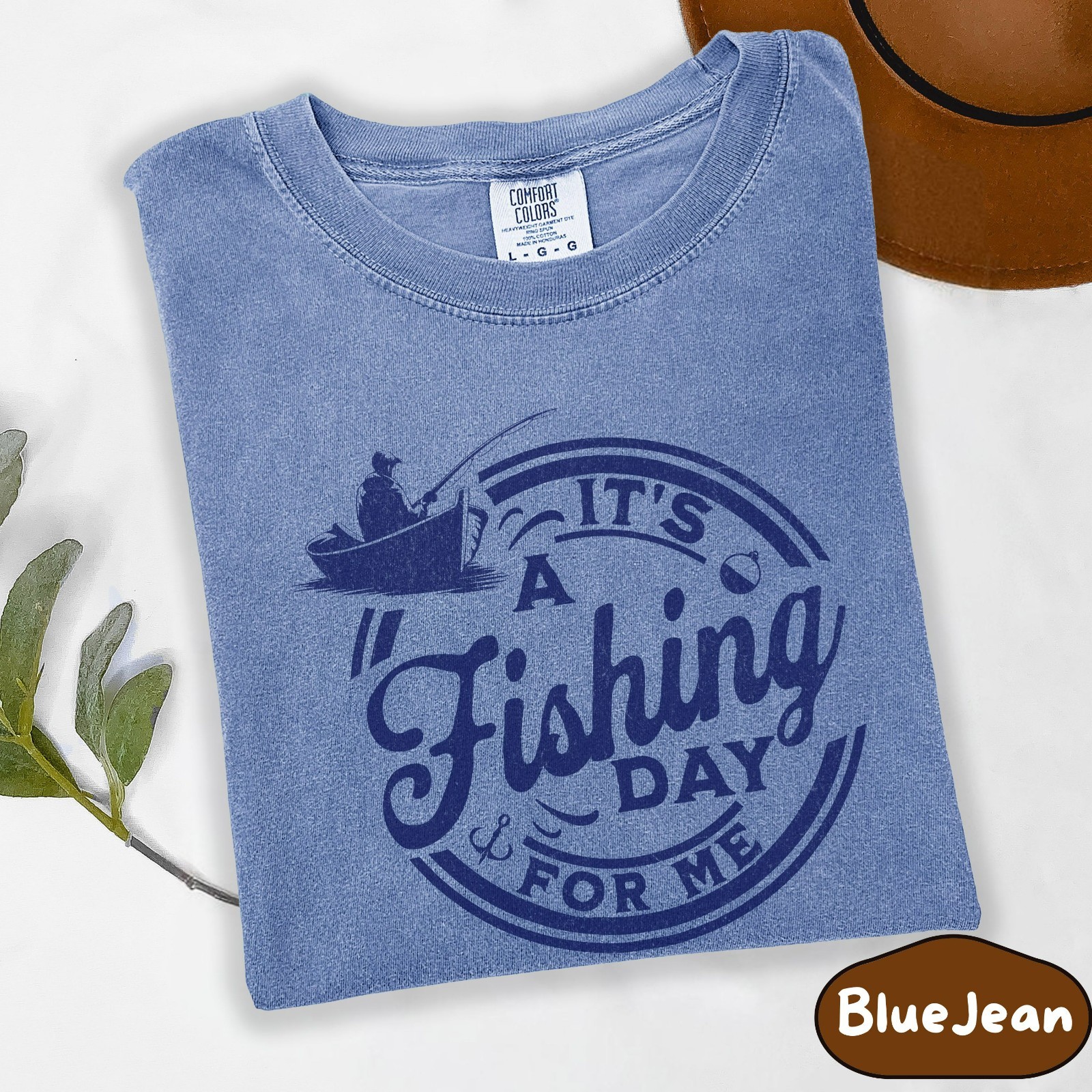 Its a Fishing Day for Me Comfort Colors T-Shirt, Fisherman Shirt, Lake Life Tee gallery