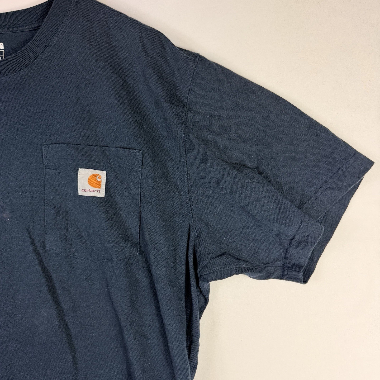 Carhartt T-Shirt Men's L Loose Fit Blue Short Sleeve Pocket Tee 100% Cotton gallery