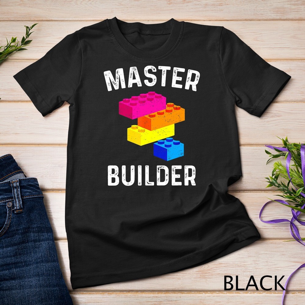 Master Builder – Building Blocks Bricks – Toys Lover T-Shirt Unisex T-shirt