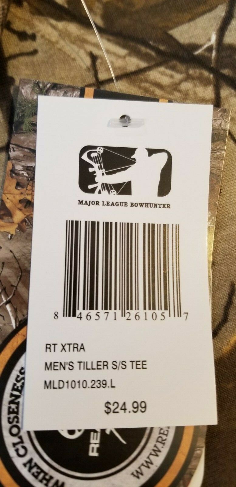 NEW M LG Mens Realtree XTRA Bow Hunter Major League Sleeve T-Shirt Hunting Camo gallery