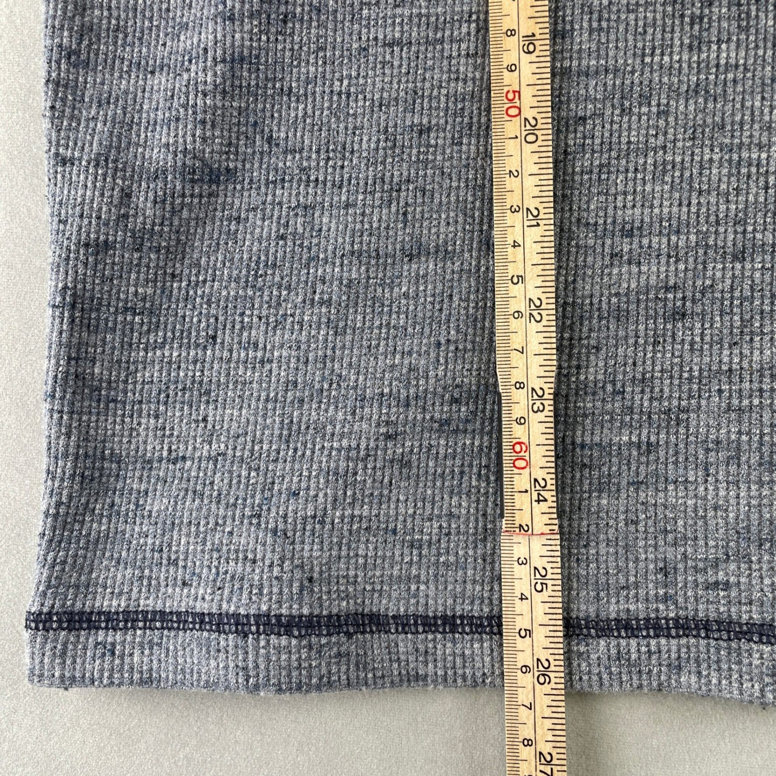 American Apparel Mens Short Sleeve Thermal TShirt L Heather Grey USA Made READ gallery