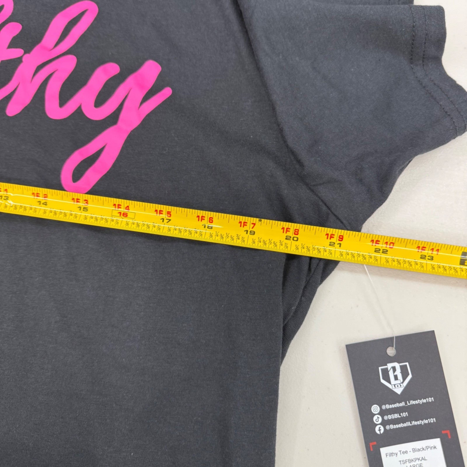 Baseball Lifestyle 101 Filthy Black Short Sleeve Graphic T Shirt Mens Large NEW gallery