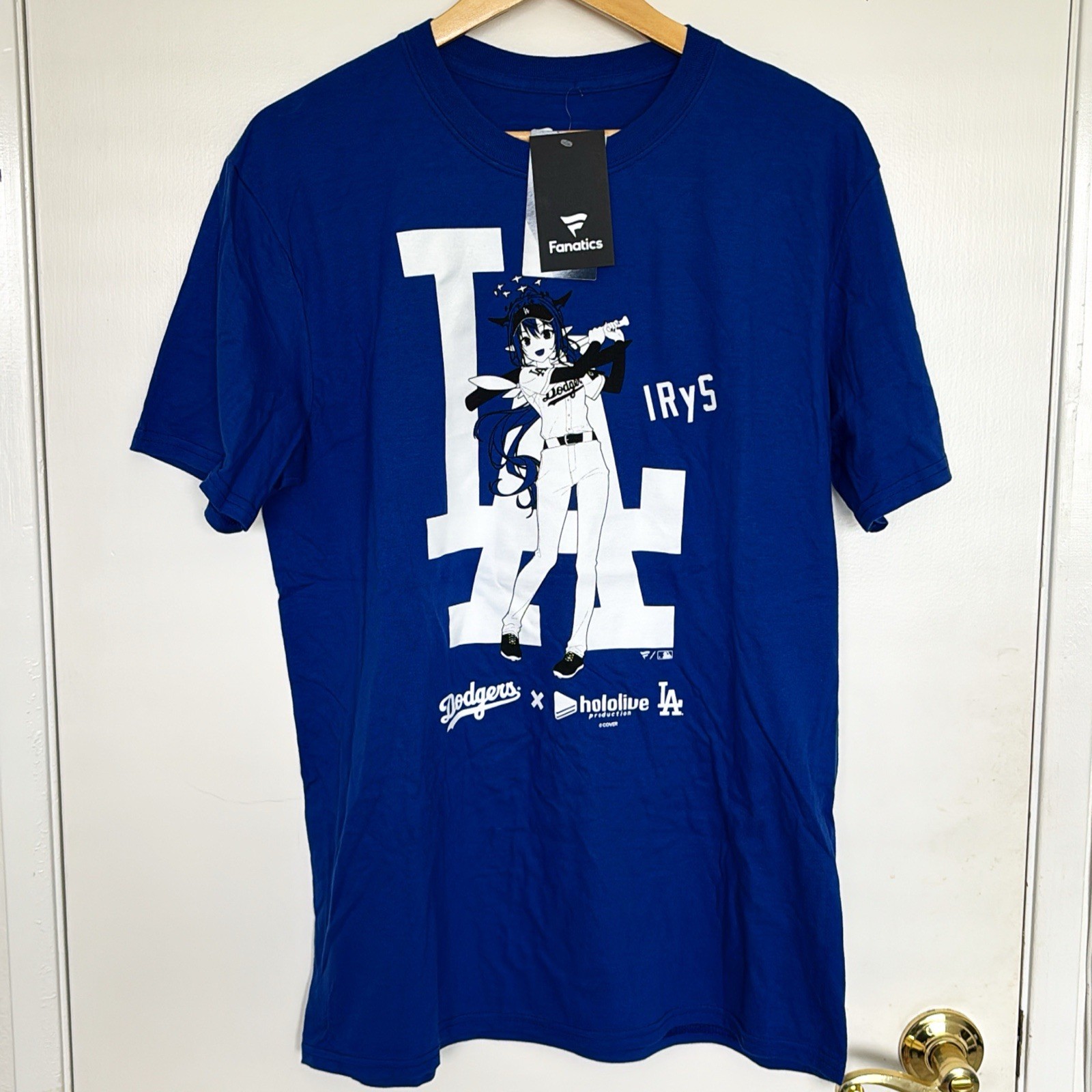 2025 Official LA Dodgers X Hololive Night IRyS T-shirt Size Large!
