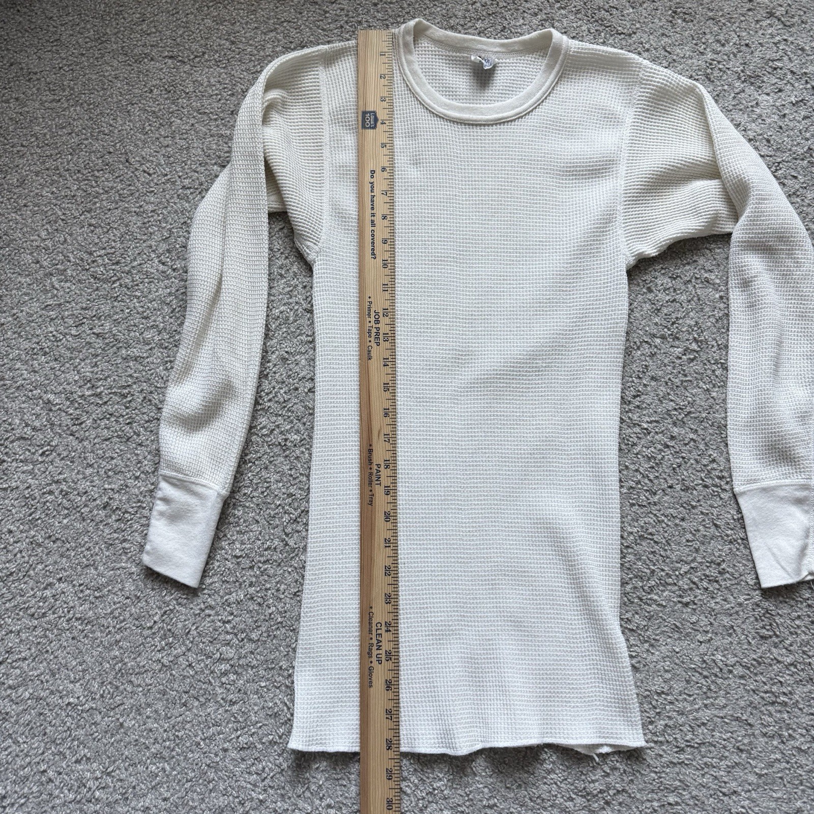Vintage 70s 80s Sports Afield Thermal Shirt USA Made Waffle Knit Cotton Poly M gallery