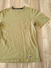 Duluth Trading 40 GRIT Pocket T Shirt Men Small Green Short Sleeve Standard Fit