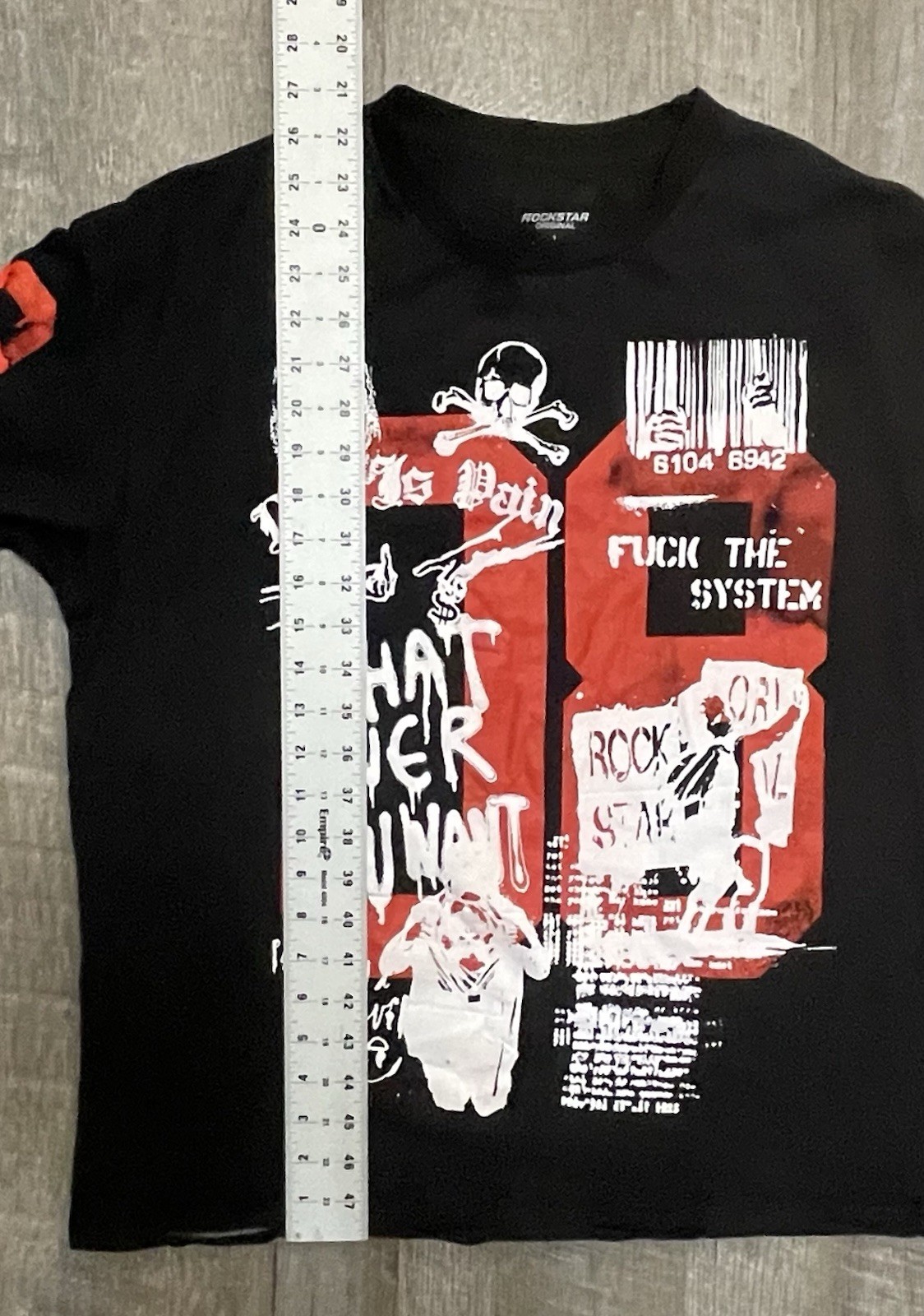 Rockstar Original T-shirt L F**k The System Life Is Pain Graphic Tee Whatever gallery