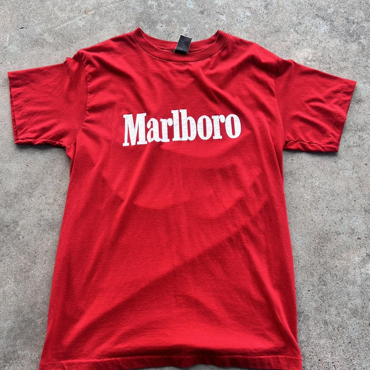 Marlboro Vintage 70s Rare Single Stitch Red Logo Cotton T Shirt USA Tee S-5XL gallery