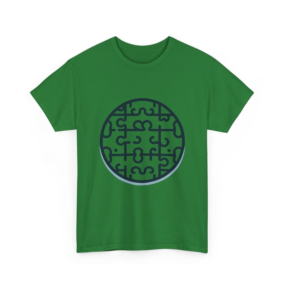 Puzzle Pattern Graphic T-Shirt Unisex Casual Tee