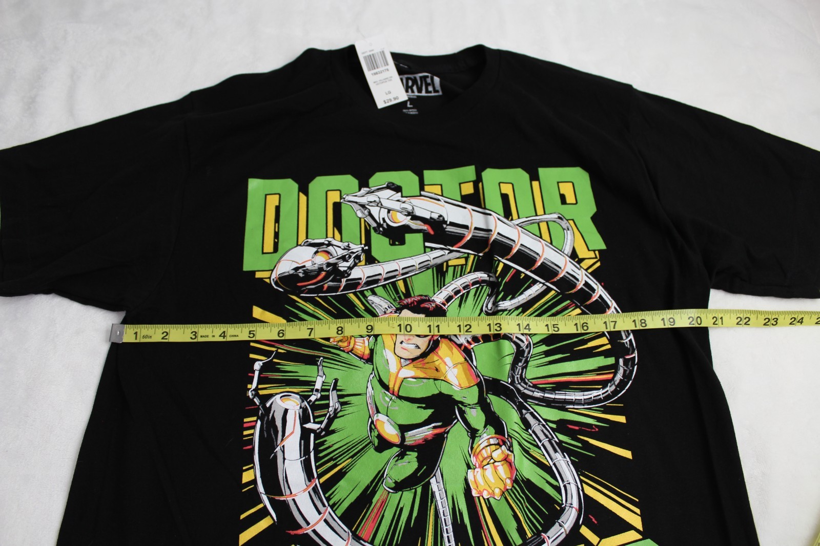 Marvel L Large Doctor Octopus Villains Tee Green Graphic NWT NEW Spiderman Black gallery