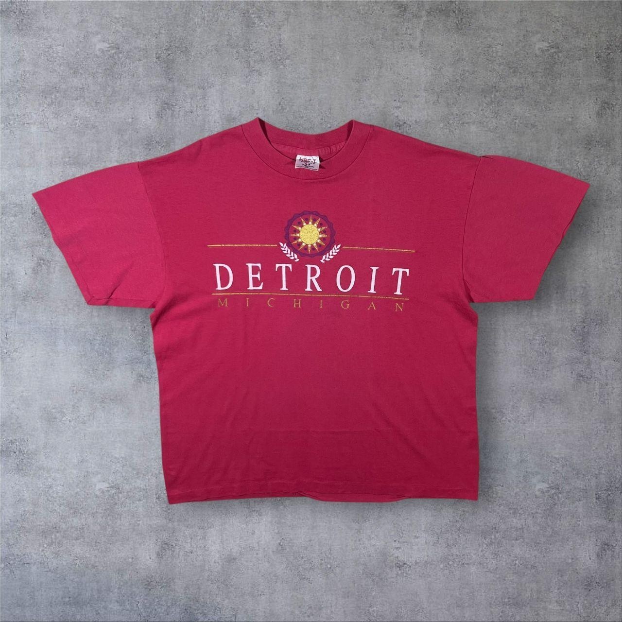 Vintage Teejays Detroit Michigan Tourist Souvenir Single Stitch T-Shirt L XL gallery