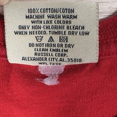 Russell Athletic Pro Cotton Short Sleeve Shirt Men Red, XL