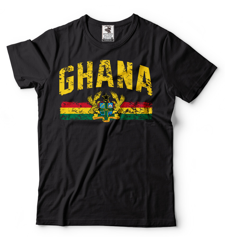 Ghana T-shirt Unisex Tee Shirt Ghana Coat of Arms Flag Tee Shirt Gift Birthday T gallery