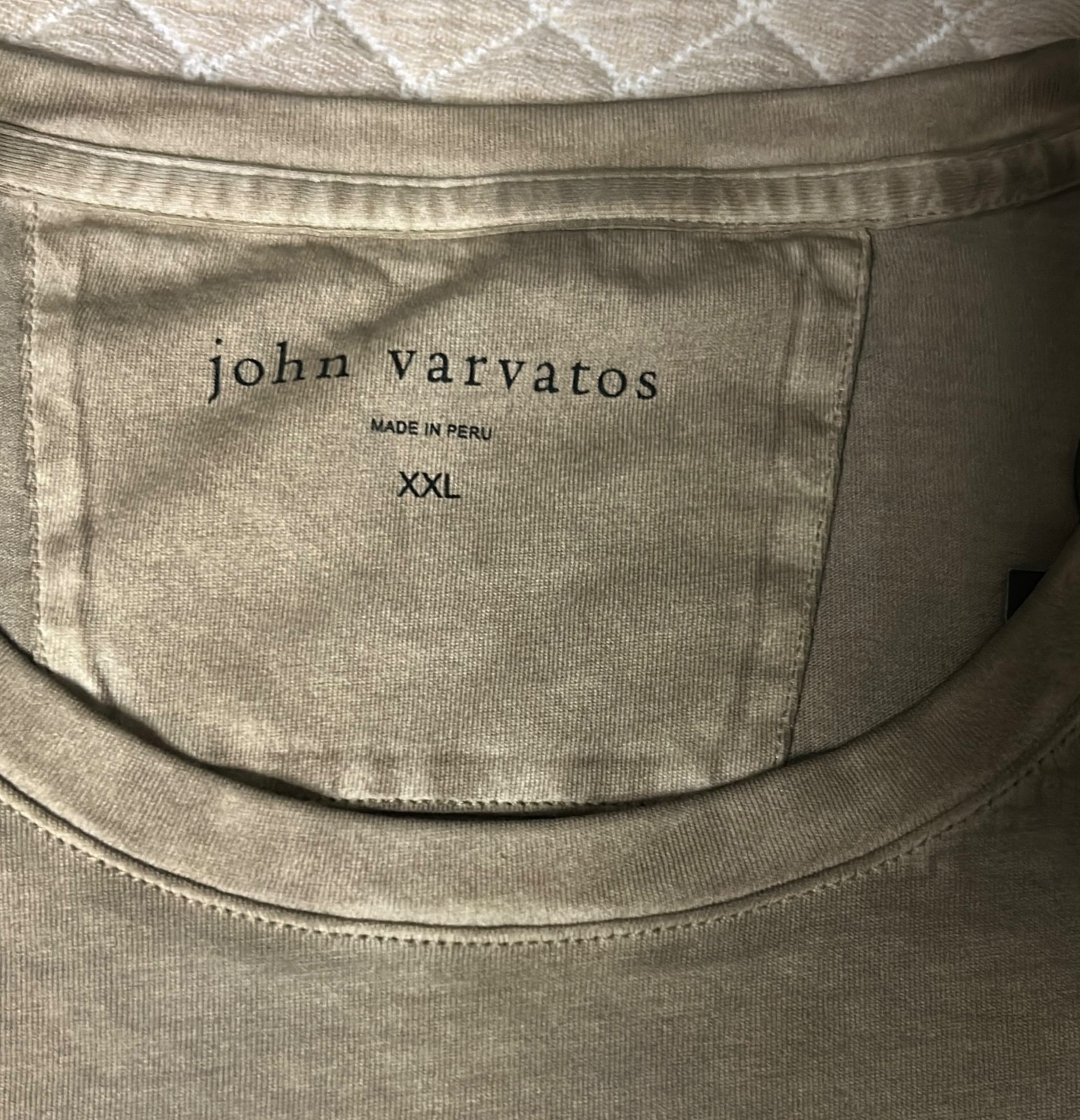 John Varvatos T-Shirt Men's Olive Green Short Sleeve 100% Cotton Size XXL NWOT gallery
