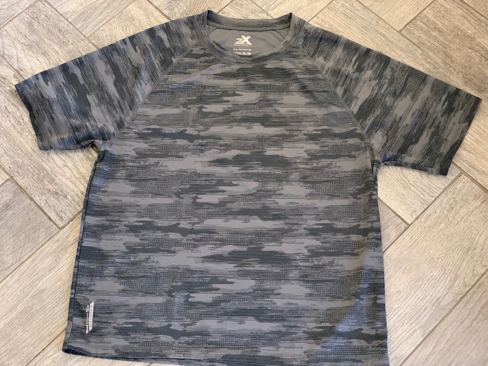 Zeroxposur Mens Activewear Sun Protection T-Camo Style Gray Tee T Shirt Xl gallery
