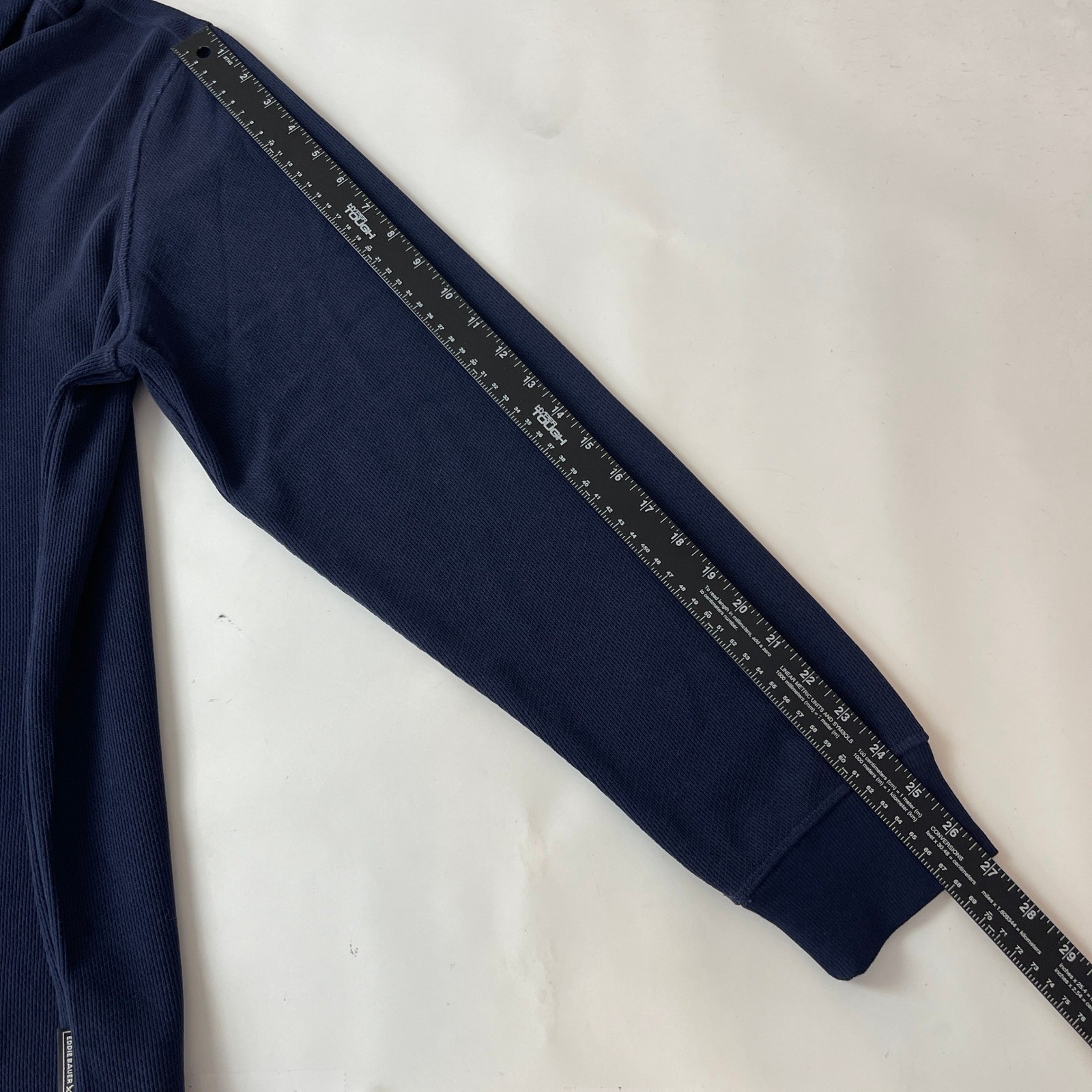 Eddie Bauer Hoodie Mens XL Blue Thermal Textured Outdoor Hiking Gorpcore Casual gallery