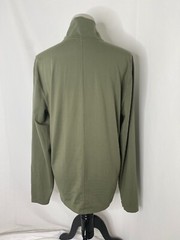 MSX Mens Medium Shirt by Michael Strahan Green Half Zip Long Sleeve