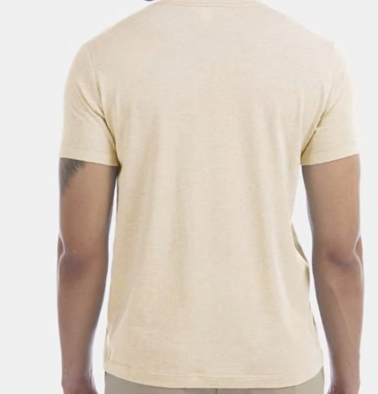 Alternative Mens Botanical Dye Jersey Tee Pale Yellow LARGE New A10S1B4007 gallery