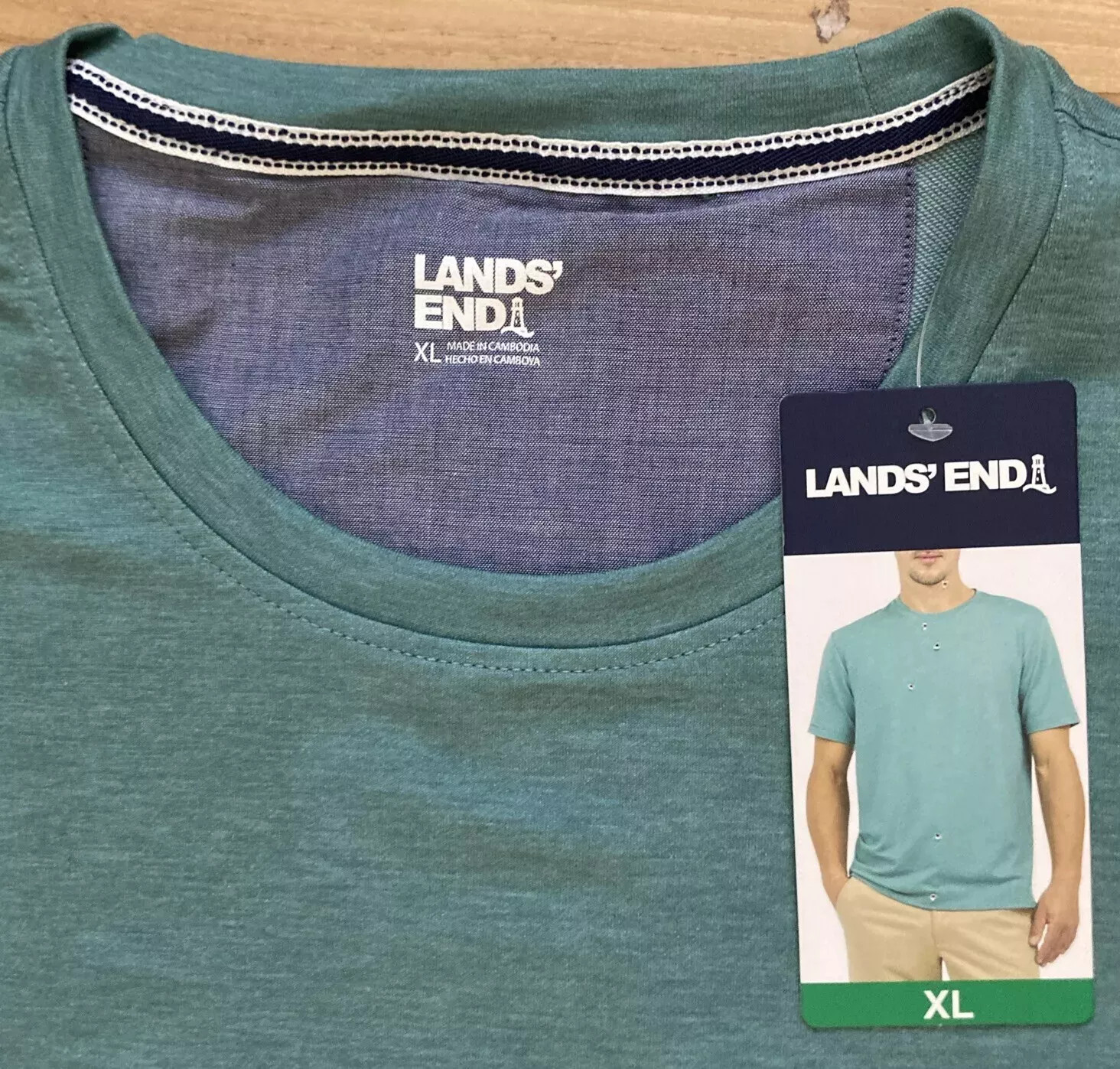 Lands' End Men's Tee Classic Fit 4-Way Stretch gallery