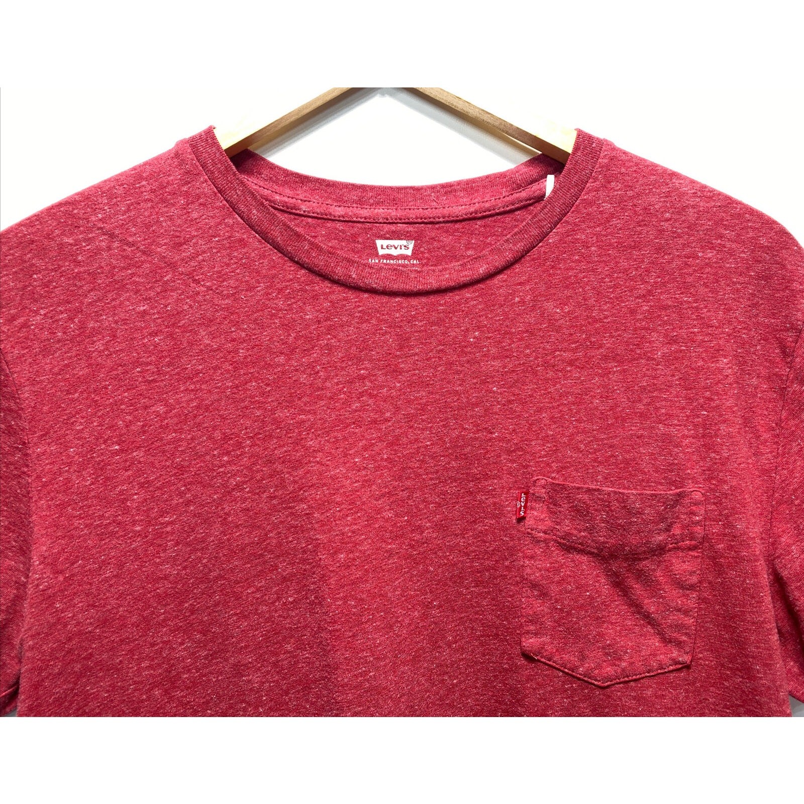 Levi’s Red Tab Semi Sheer Red Pocket T Shirt Men’s Large 42-44 gallery