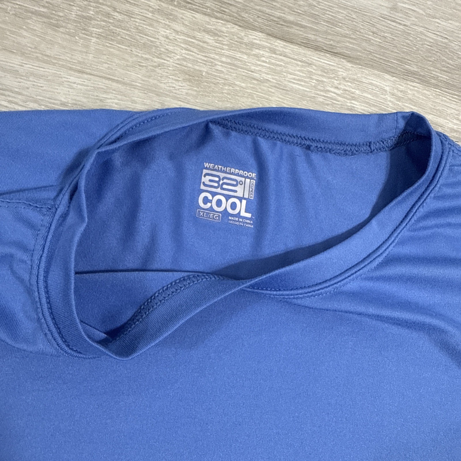 32 Degrees Cool Shirt Men’s Blue Performance Stretch Athletic Stretch Tee XL gallery