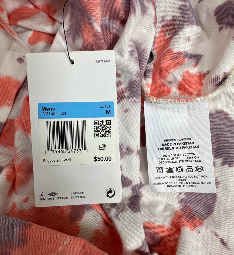 New With Tags Jordan Sport DNA 85 Tie Dye Men's T Shirt Size M dm1454-501 gallery
