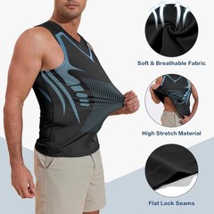 Singlets for Men Shaper Tank Top Compression Sleeveless Sports Muscle Tee Shirt