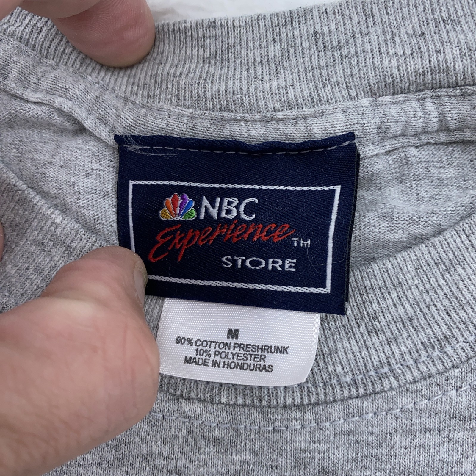 NBC Experience Store Shirt Mens Medium Gray Logo Crewneck Tee T-Shirt Classic TV gallery