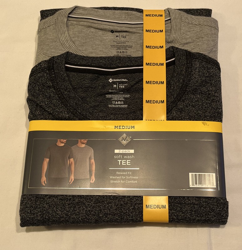 Men’s Member’s Mark 2-pack T-shirts NWT size Medium