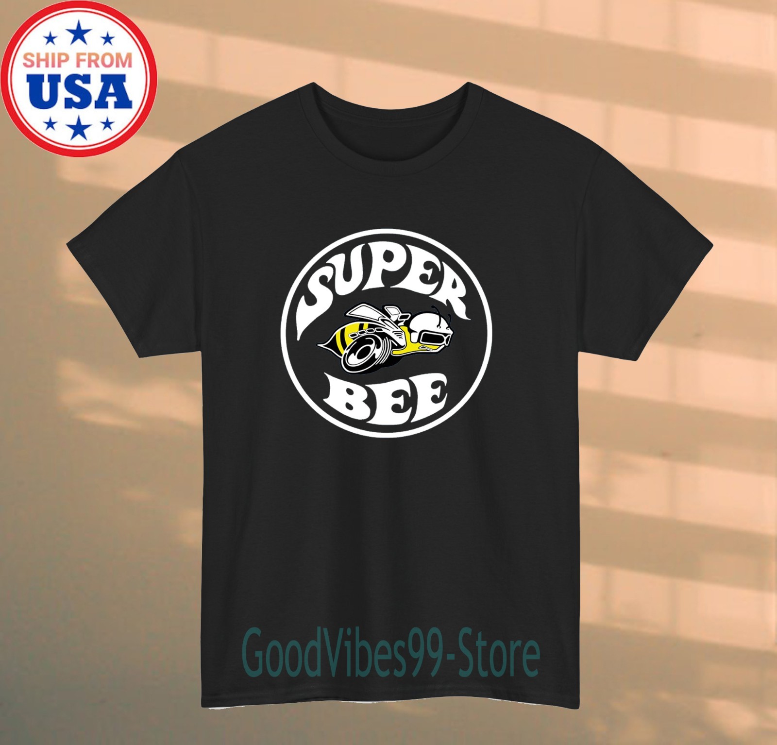 Super Bee Super Car Men’s Black Size S-5XL