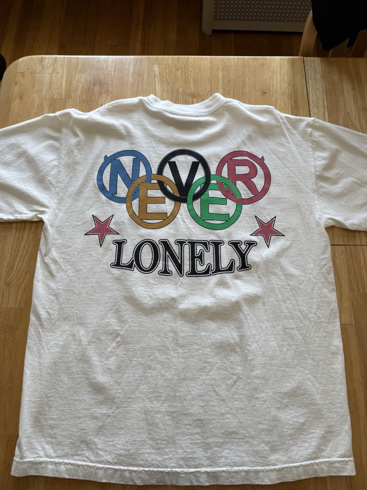 Cloonee Alone But Never Lonely White Olympics T Shirt Size Medium M gallery