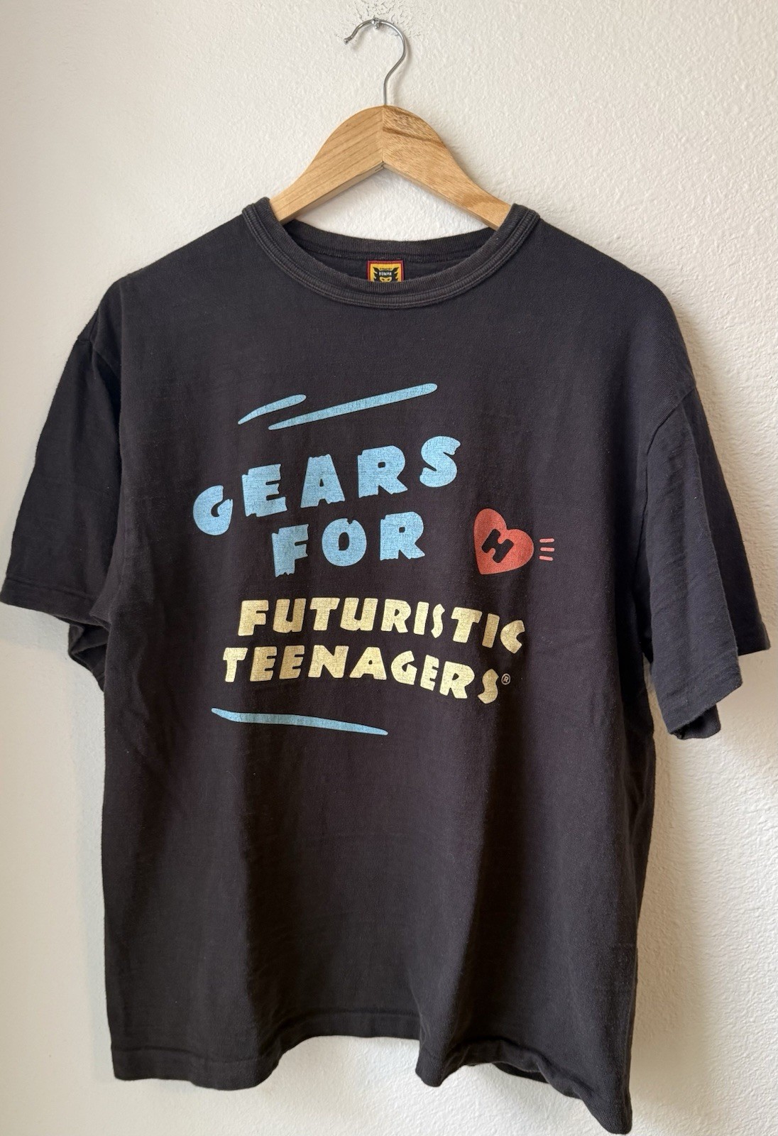 Human Made Men’s Graphic T-Shirt, ‘Gears For Teenagers,’ Japanese Made, Size XL