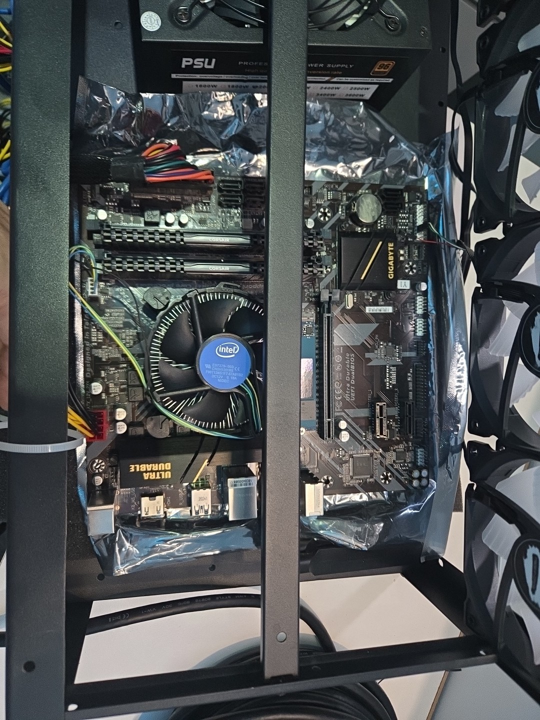 gigabyte b365m ds3h wifi Motherboard with i3-9100 CPU And Cpu Cooler