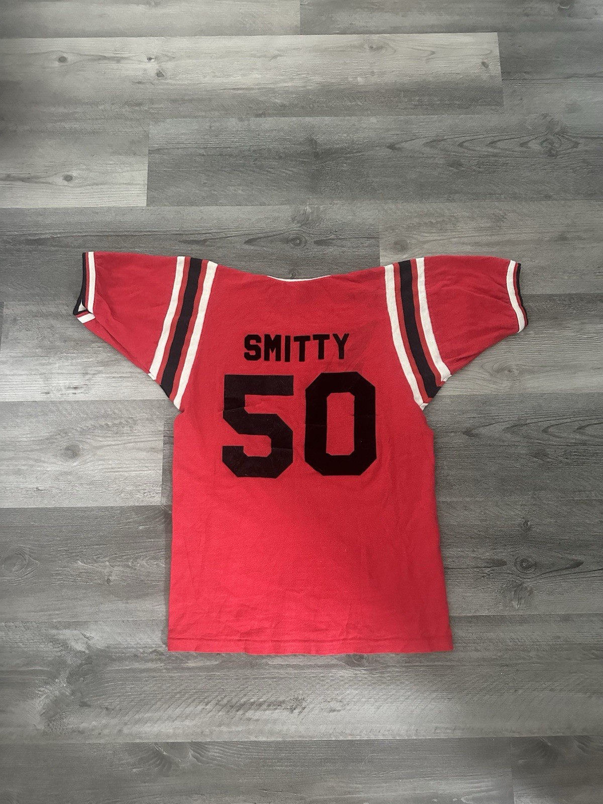 True Vintage 1970s Powder Puff Football Super Seniors Smitty #50 Jersey