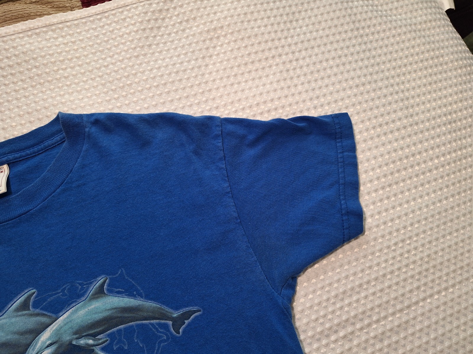 Sea World Dolphins Souvenir Blue Cotton T-shirt Size M Delta gallery