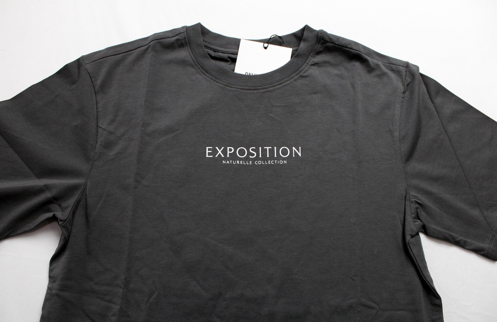 Only & Sons Unisex Adult's Oversized Exposition Print Tee AC2 Charcoal Size 2XS gallery