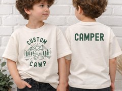 Custom Camp Shirt Personalized Camping Tee Family Trip Back Print