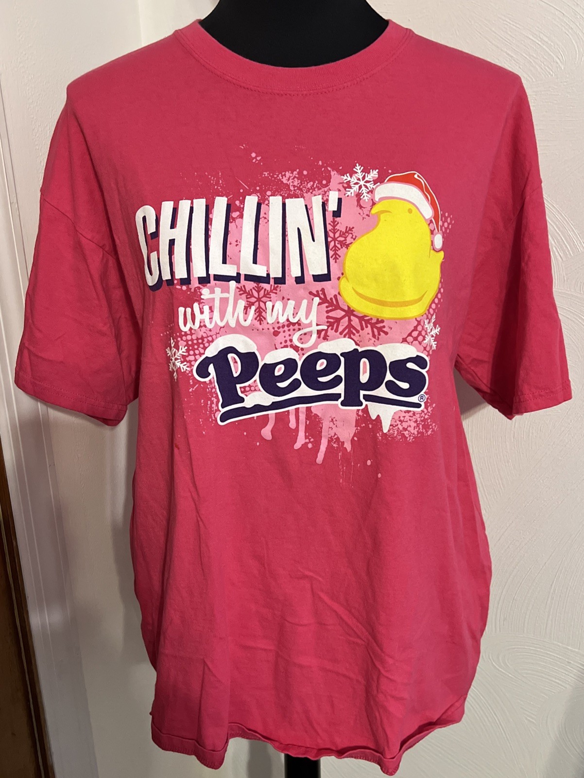 Chillin With My Peeps Candy Winter Funny Unisex T-Shirt XL Vintage RARE Easter gallery