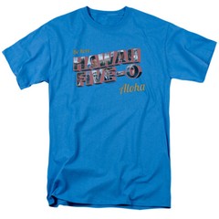 Hawaii 5 0 T-Shirt Be Here Turquoise Tee