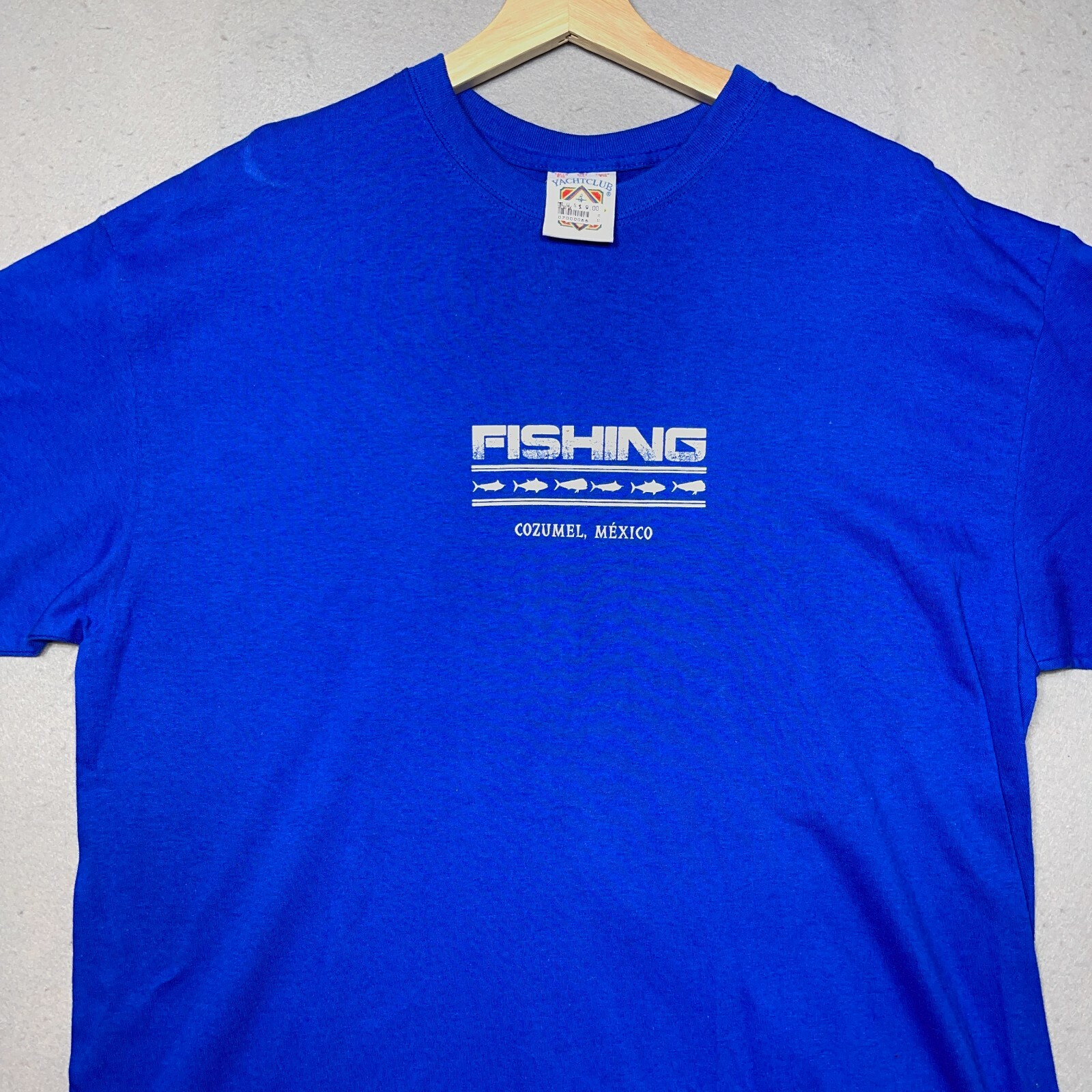 Vintage Yacht Club Shirt Men XL Blue Cozumel Mexico FISHING NWOT gallery