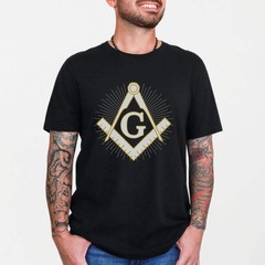 Masonic Square and Compass T-Shirt – Freemasonry Symbol Graphic Tee