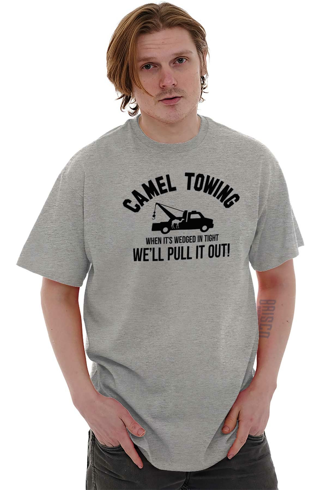 Camel Towing Funny Camel Toe Gym Workout Womens or Mens Crewneck T Shirt Tee gallery