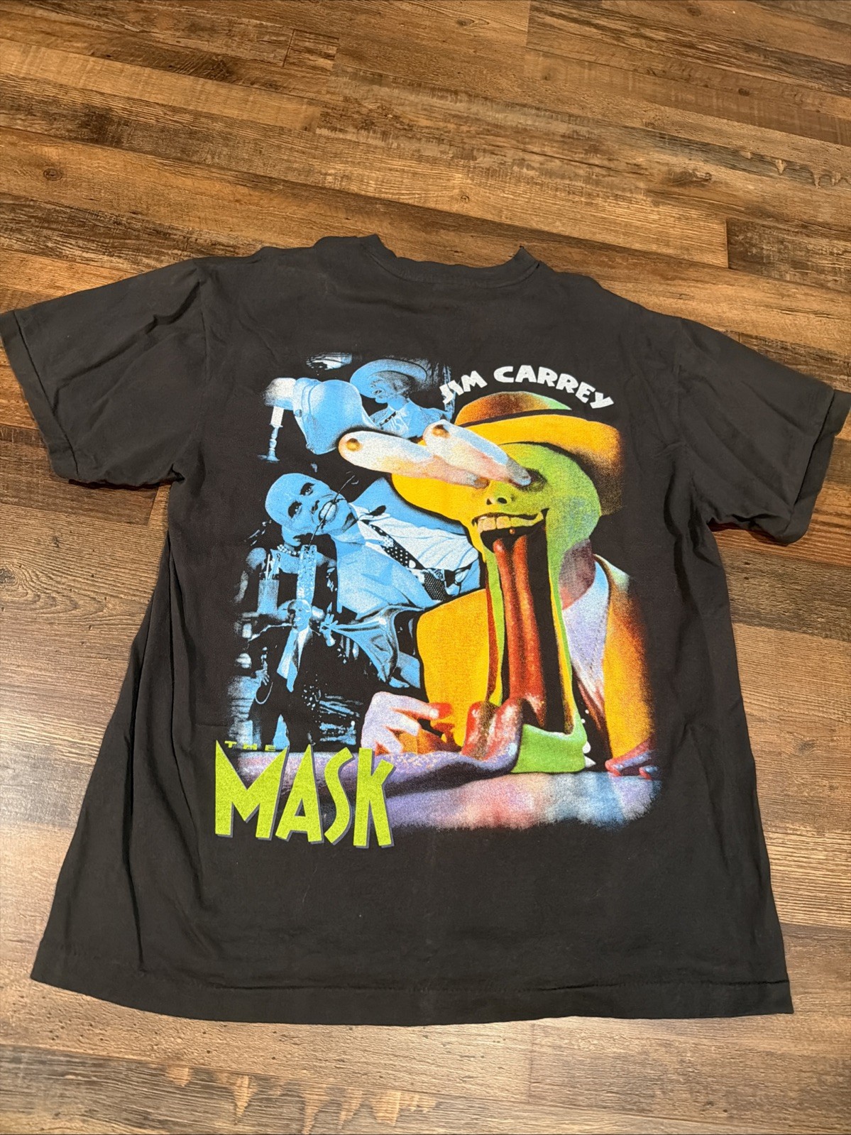 The Mask AOP T Shirt Jim Carrey Movie Modern Reprint AOP All Over Print Sz XL gallery